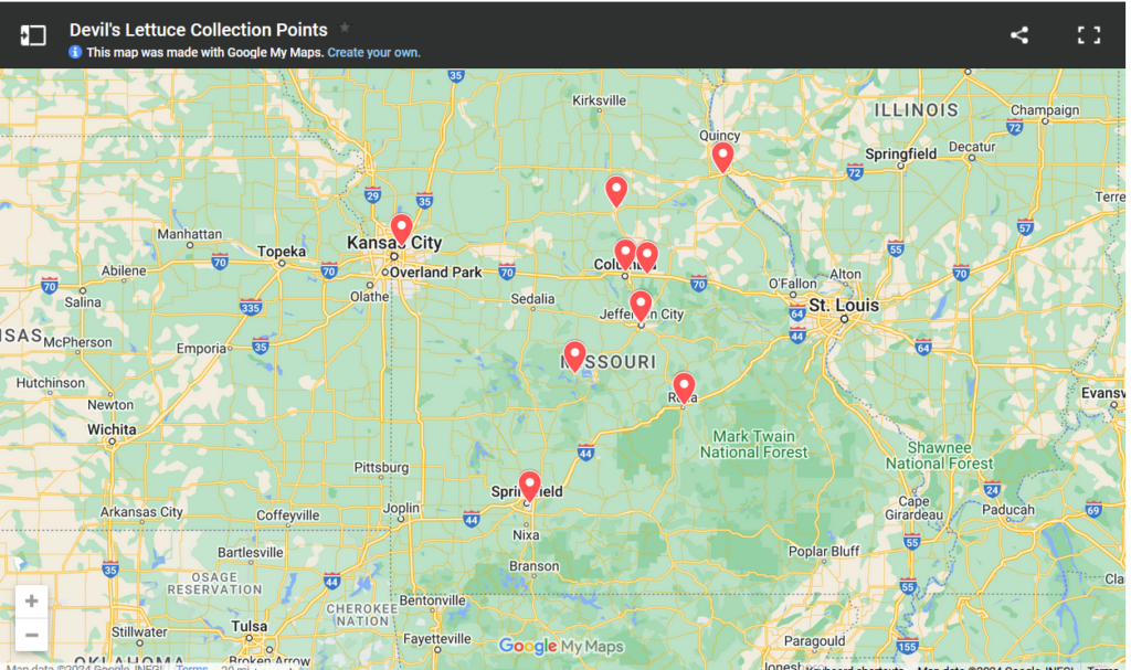 Sample submission drop off locations for Devil's Lettuce Test Labs